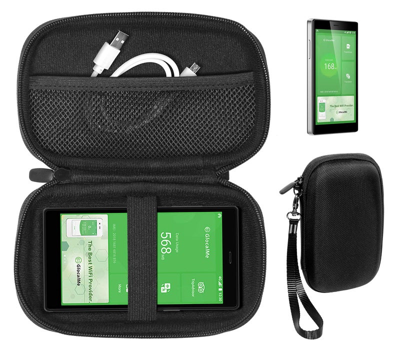 CaseSack Case for GlocalMe G4 Pro 4G LTE, G3 4G LTE Mobile Hotspot, mesh Pocket for Cord or Other Accessories - Image 1